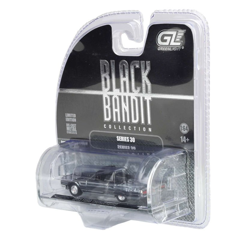 Black Chrome Chase ~ 1/64 1965 Ford Thunderbird with Tonneau Cover, Black Bandit Series 30
