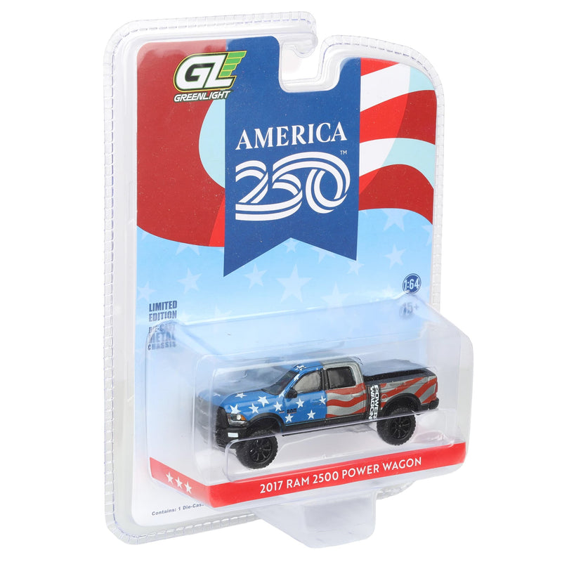 Raw Chase Unit ~ 1/64 2017 Ram 2500 Power Wagon Pickup Truck America's 250 Edition, Anniversary Collection Series 18 by GreenLight Collectibles