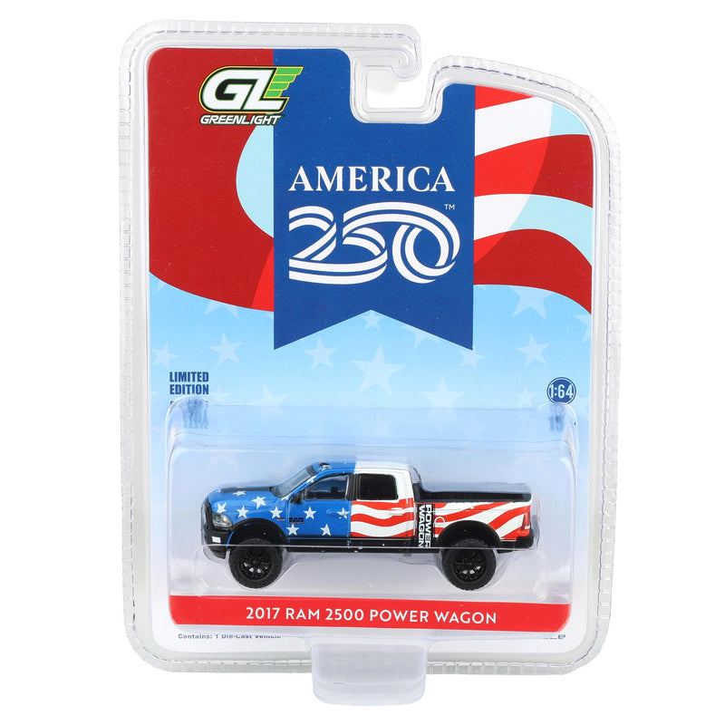 1/64 2017 Ram 2500 Power Wagon Pickup Truck America's 250 Edition, Anniversary Collection Series 18 by GreenLight Collectibles