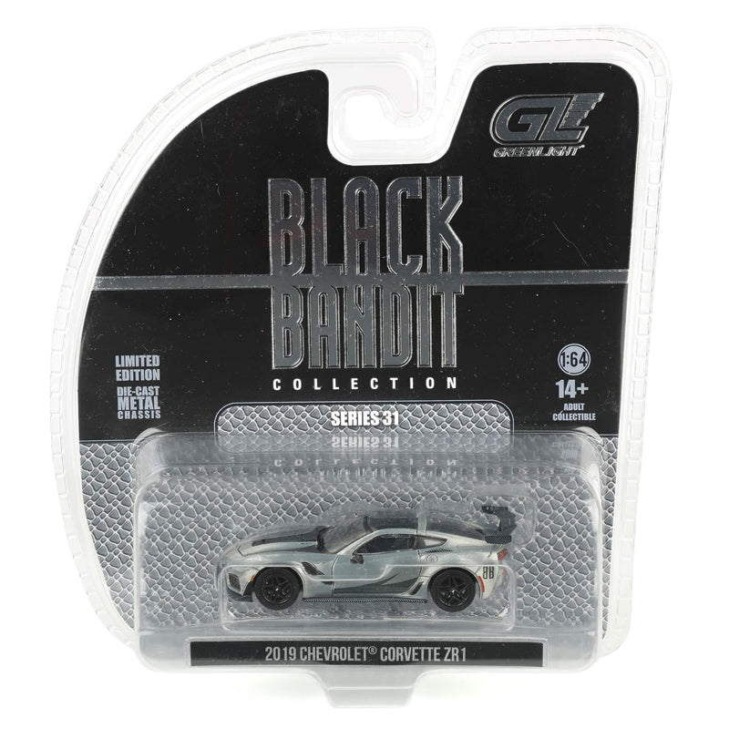 Raw Chase Unit ~ 1/64 2019 Chevrolet Corvette ZR1 Hard Top, Black Bandit Series 31