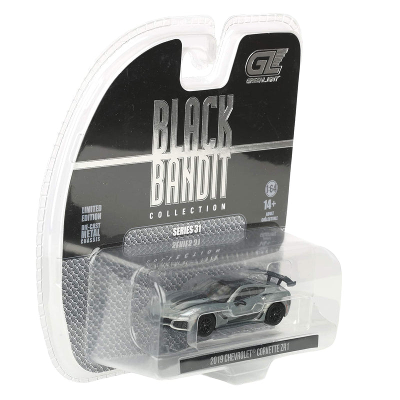 Raw Chase Unit ~ 1/64 2019 Chevrolet Corvette ZR1 Hard Top, Black Bandit Series 31