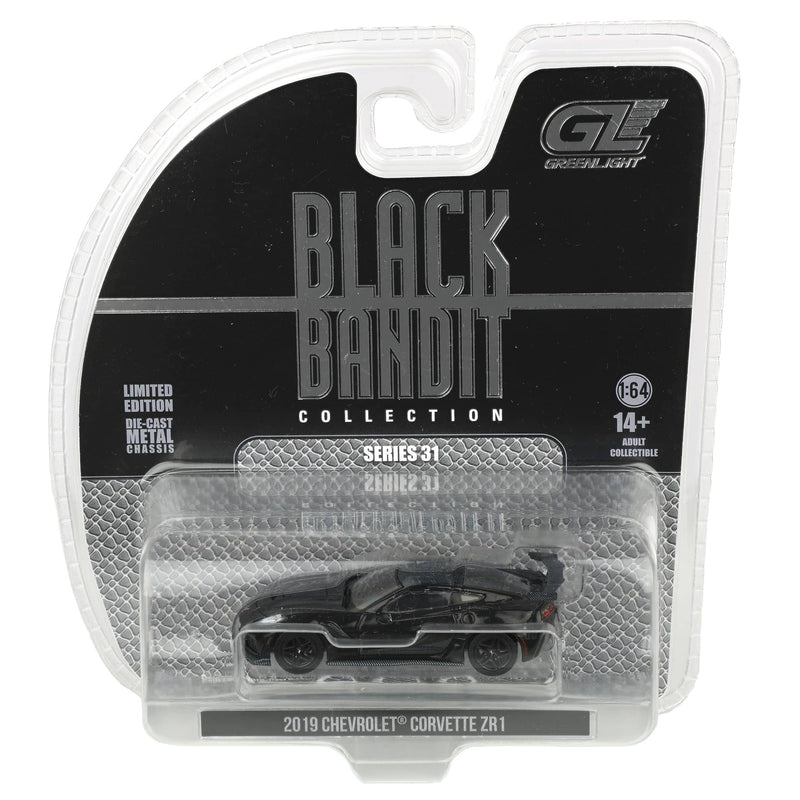 1/64 2019 Chevrolet Corvette ZR1 Hard Top, Black Bandit Series 31
