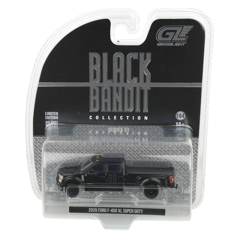 1/64 2020 Ford F-450 XL Super Duty Pickup Truck, Black Bandit Series 31
