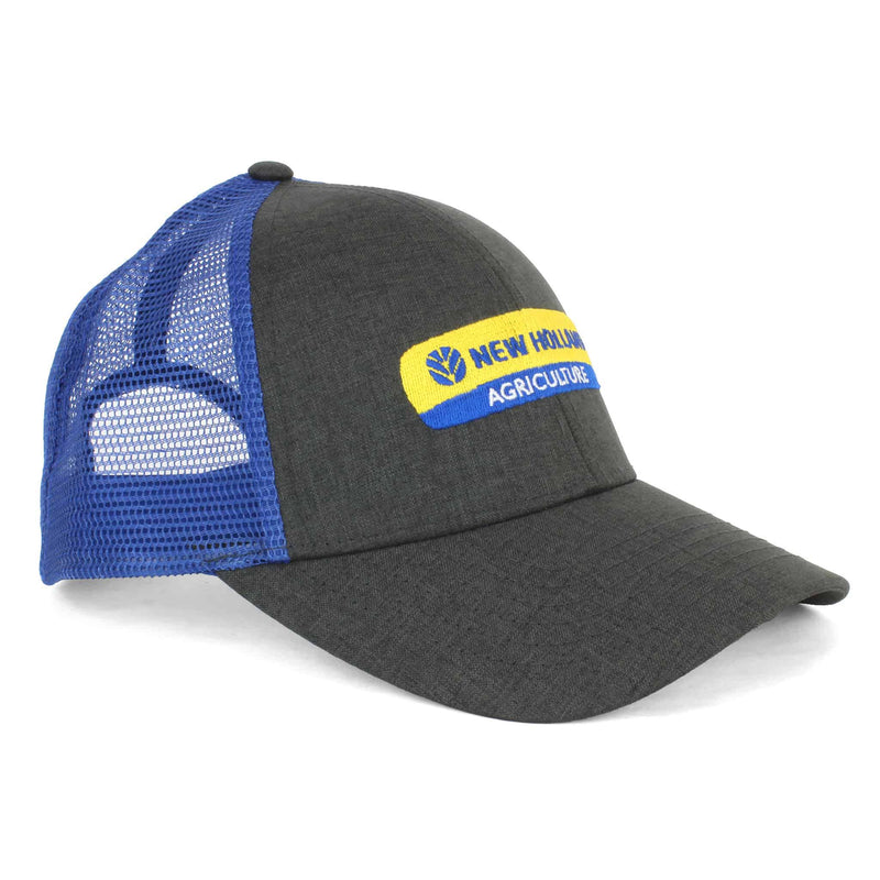 New Holland Heather Gray Twill Cap with Blue Mesh Back