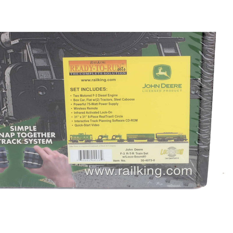 O Gauge John Deere F-3 Ready To Run Train Set with Loco-Sounds by M.T.H. Electric Trains
