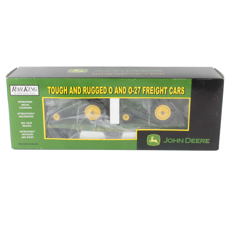 1/48 O Gauge John Deere Flat Car #42302 with (2) John Deere 4230 Tractors by M.T.H. Electric Trains