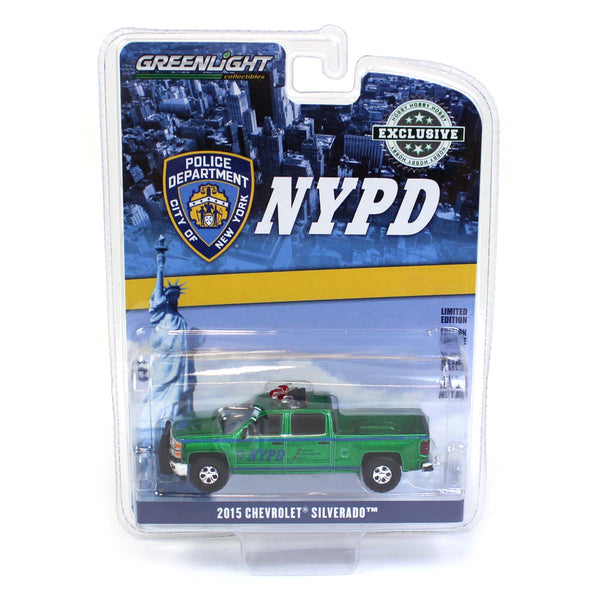 Green Chrome Chase Unit ~ 1/64 2015 Chevrolet Silverado by