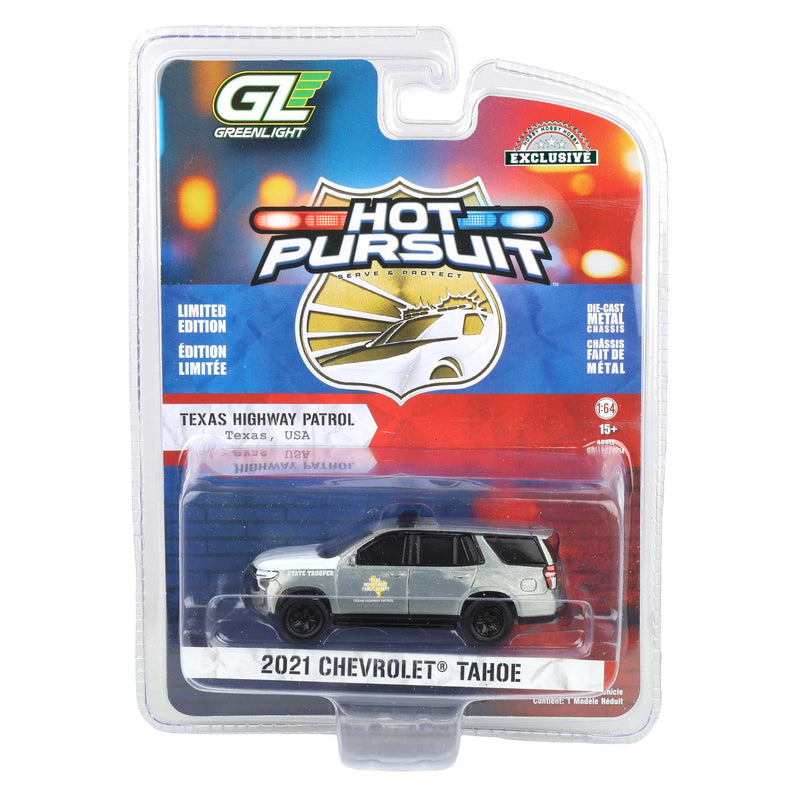 Raw Chase Unit ~ 1/64 2021 Chevrolet Tahoe Police Pursuit Vehicle, Texas Highway Patrol