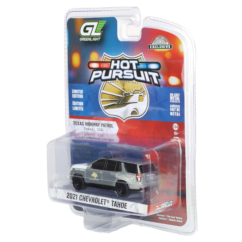 Raw Chase Unit ~ 1/64 2021 Chevrolet Tahoe Police Pursuit Vehicle, Texas Highway Patrol