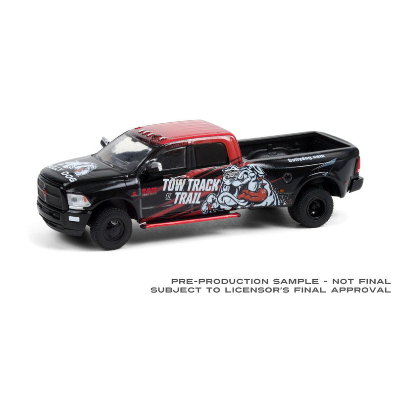 1/64 2018 Ram 3500 Dually, Bully Dog Tow Track or Trail, Greenlight Exclusive