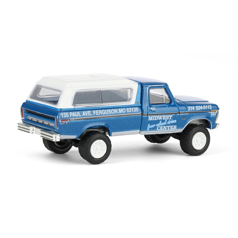 1/64 1974 Ford F-250 Pickup Truck with Camper Shell, Midwest 4WD Center