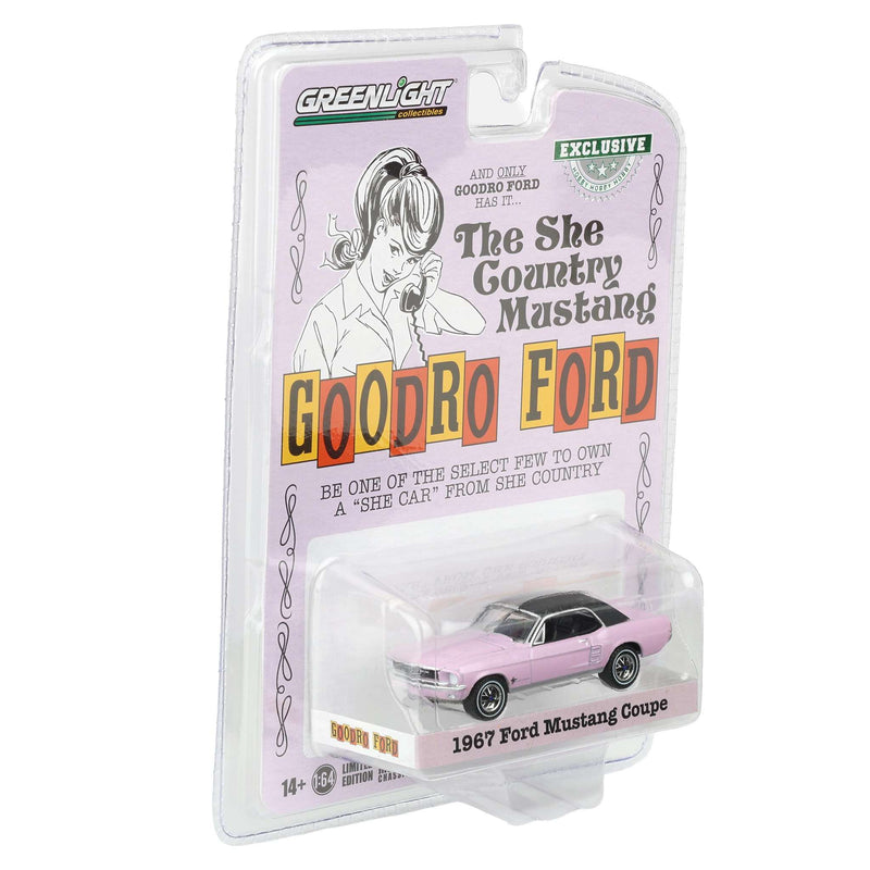 1/64 1967 Ford Mustang Coupe "She Country Special", Bill Goodro Ford, Denver, Colorado, Evening Orchid, Hobby Exclusive