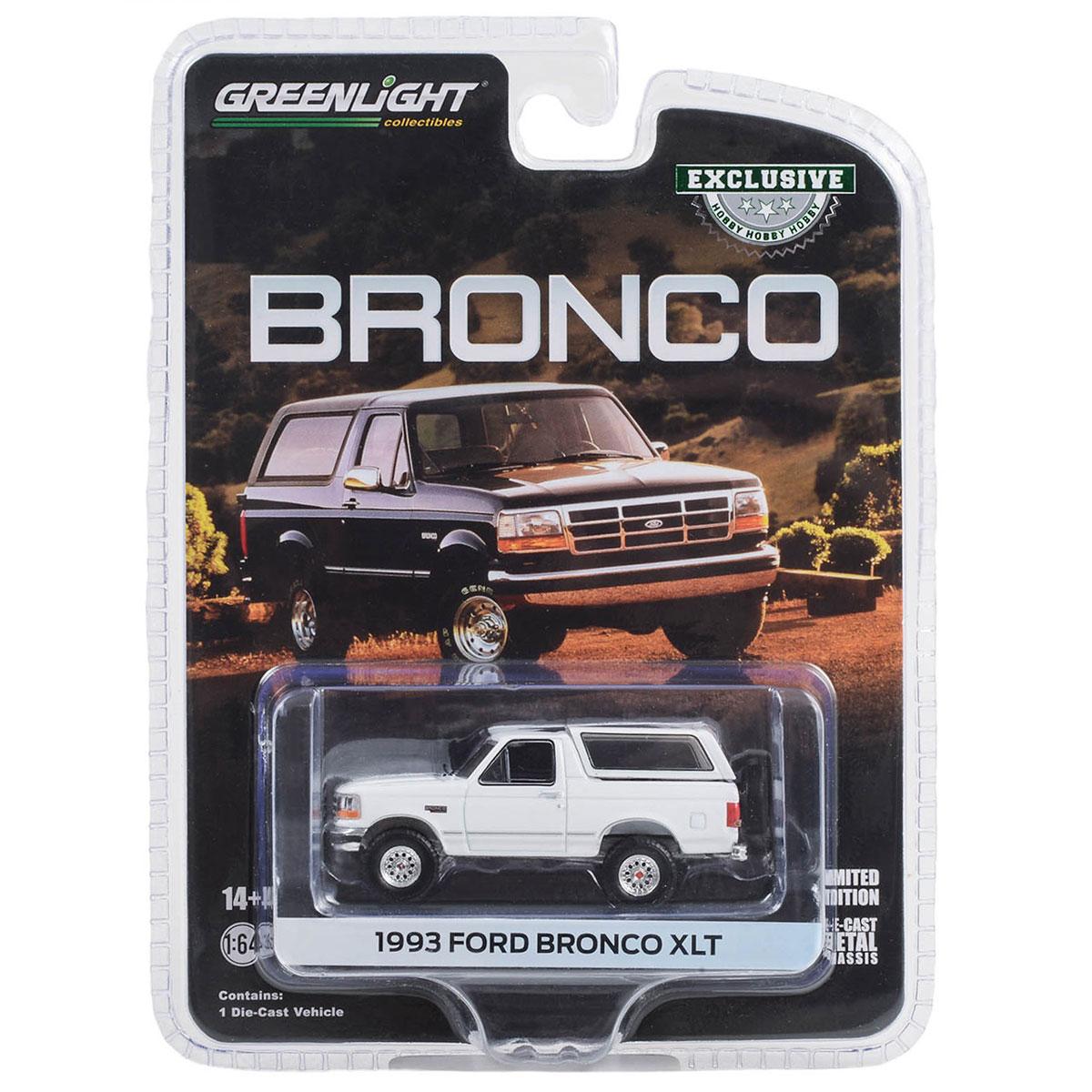 1/64 1993 Ford Bronco XLT, Oxford White, Hobby Exclusive — Outback