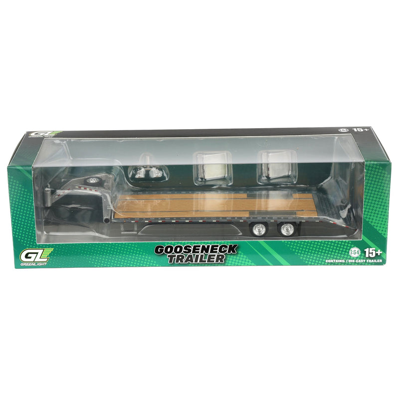 Raw Chase Unit ~ 1/64 Gooseneck Trailer with Red & White Conspicuity Stripes, Hobby Exclusive