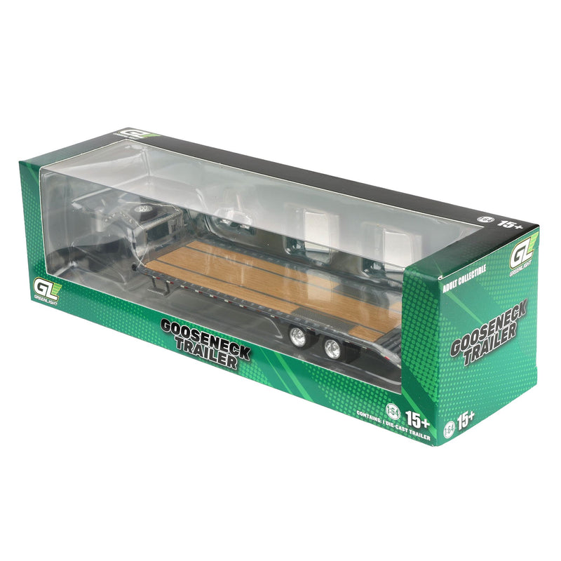 Raw Chase Unit ~ 1/64 Gooseneck Trailer with Red & White Conspicuity Stripes, Hobby Exclusive