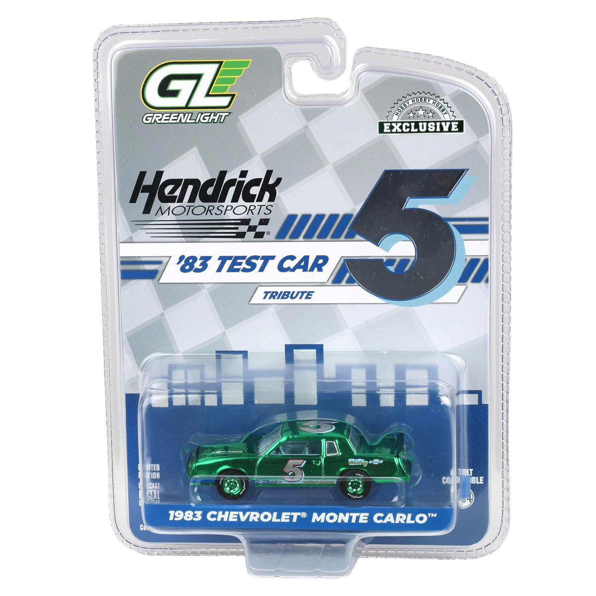 Green Chrome Chase Unit ~ 1/64 1983 Chevrolet Monte Carlo