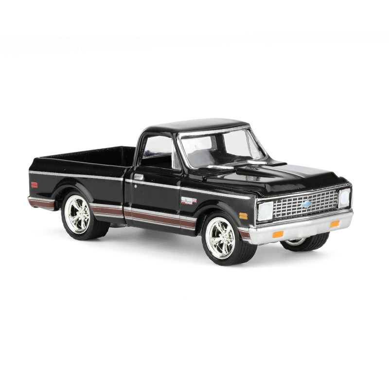 1/64 1972 Chevy Cheyenne C10 Short Bed, Black, Hobby Exclusive