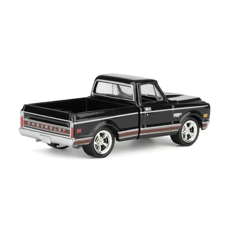 1/64 1972 Chevy Cheyenne C10 Short Bed, Black, Hobby Exclusive