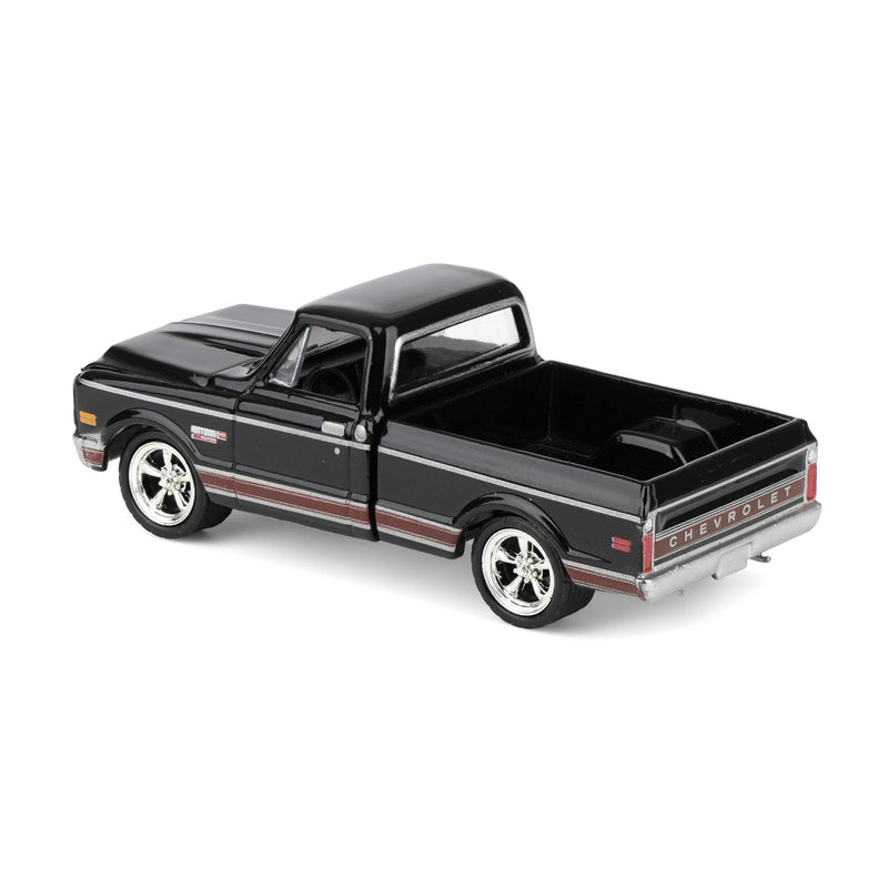 1/64 1972 Chevy Cheyenne C10 Short Bed, Black, Hobby Exclusive