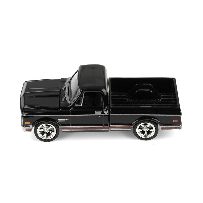 1/64 1972 Chevy Cheyenne C10 Short Bed, Black, Hobby Exclusive