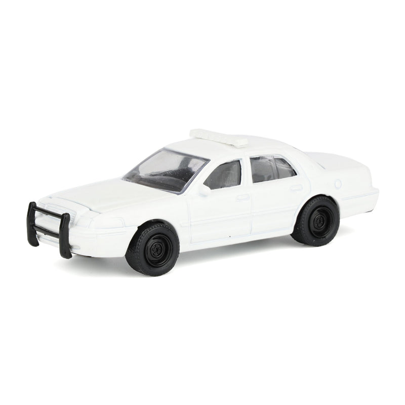 1/64 2001 Ford Crown Victoria Police Interceptor, Blank White, Hobby Exclusive