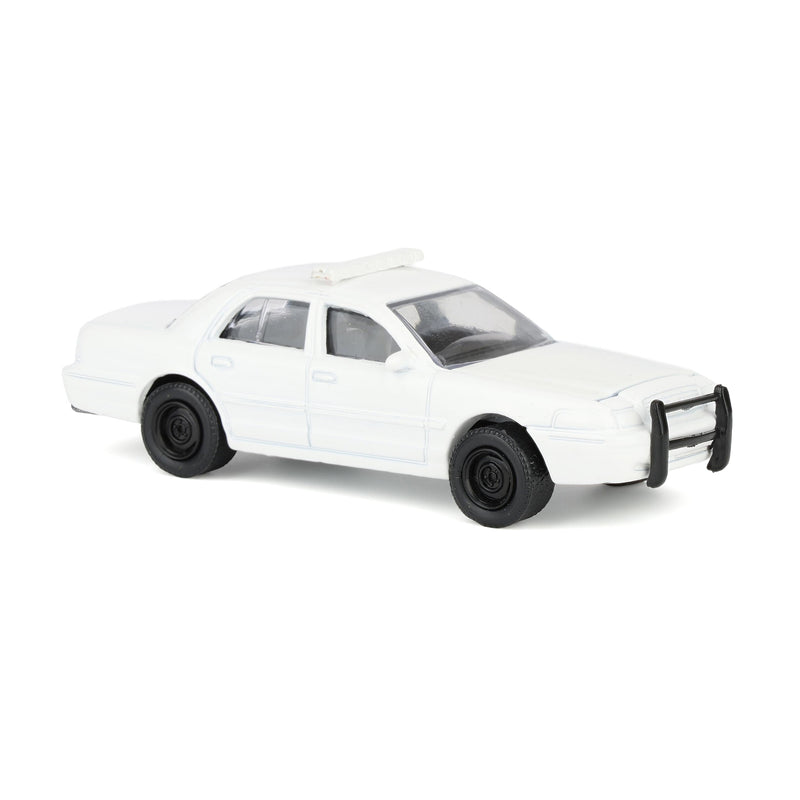1/64 2001 Ford Crown Victoria Police Interceptor, Blank White, Hobby Exclusive
