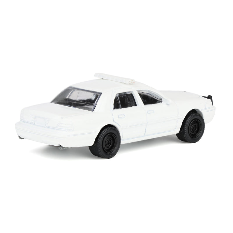 1/64 2001 Ford Crown Victoria Police Interceptor, Blank White, Hobby Exclusive