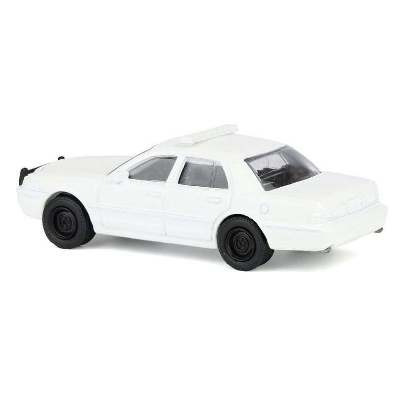 1/64 2001 Ford Crown Victoria Police Interceptor, Blank White, Hobby Exclusive