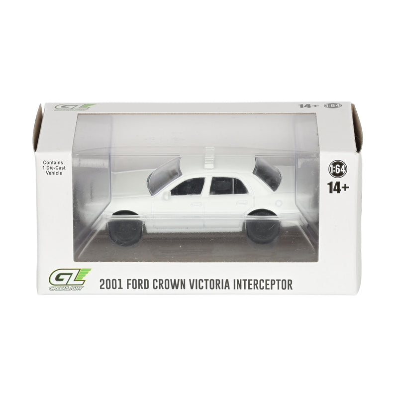 1/64 2001 Ford Crown Victoria Police Interceptor, Blank White, Hobby Exclusive
