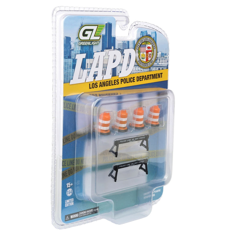 1/64 LAPD Road Accessory Pack, Hobby Exclusive by GreenLight Collectibles