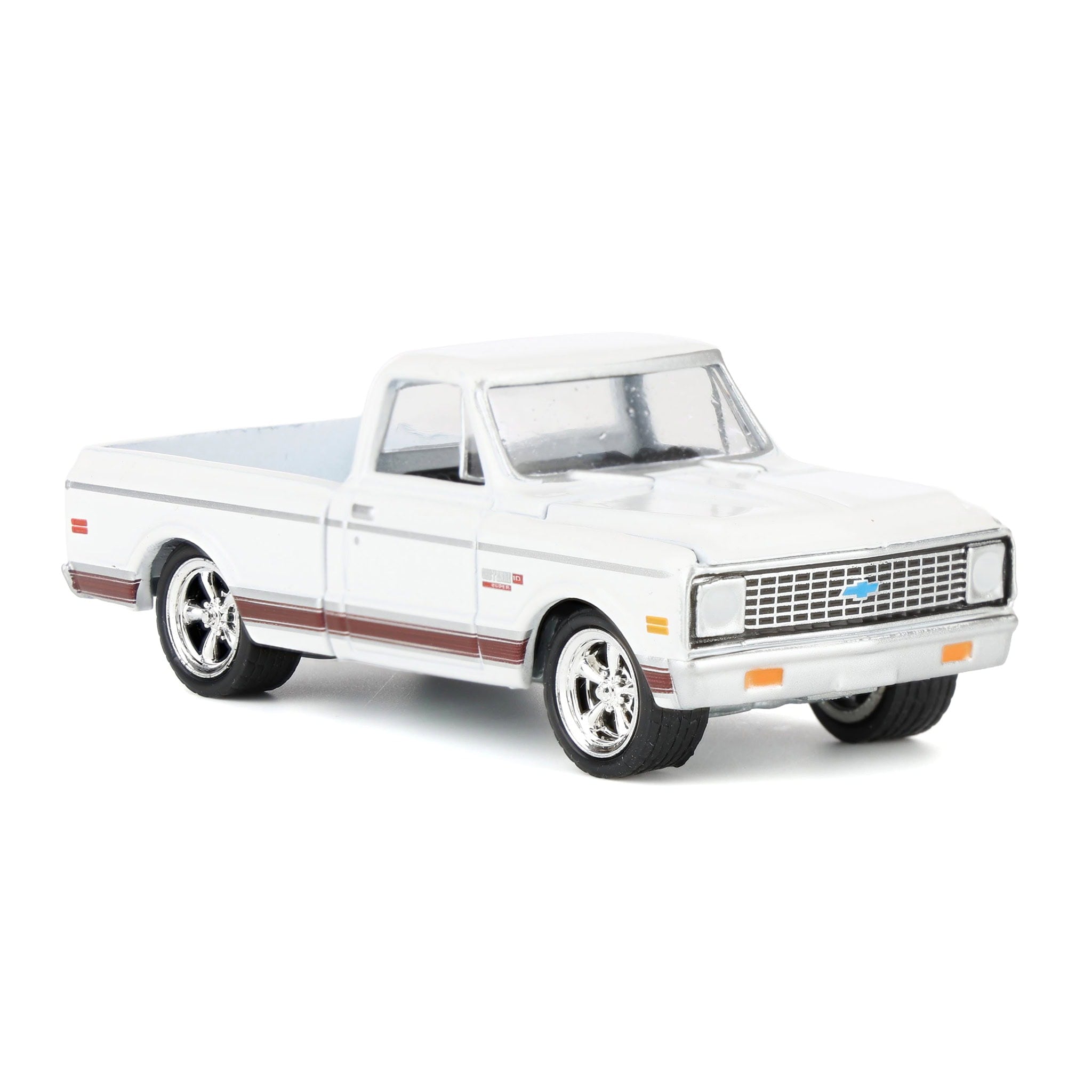 1/64 1972 Chevy C10 Cheyenne Short Bed Pickup Truck, White, Hobby