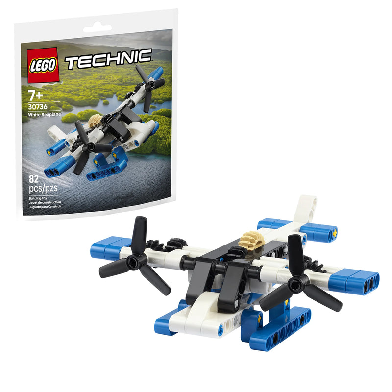 LEGO® Technic™ Blue, Black, & White Seaplane, 82 Pieces