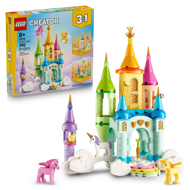LEGO® Creator 3-in-1 Unicorn Castle, 390 Pieces