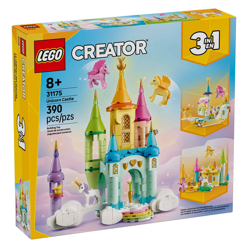 LEGO® Creator 3-in-1 Unicorn Castle, 390 Pieces