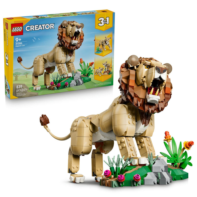 LEGO® Creator 3-in-1 Wild Animals: Majestic Lion Building Set, 839 Pieces