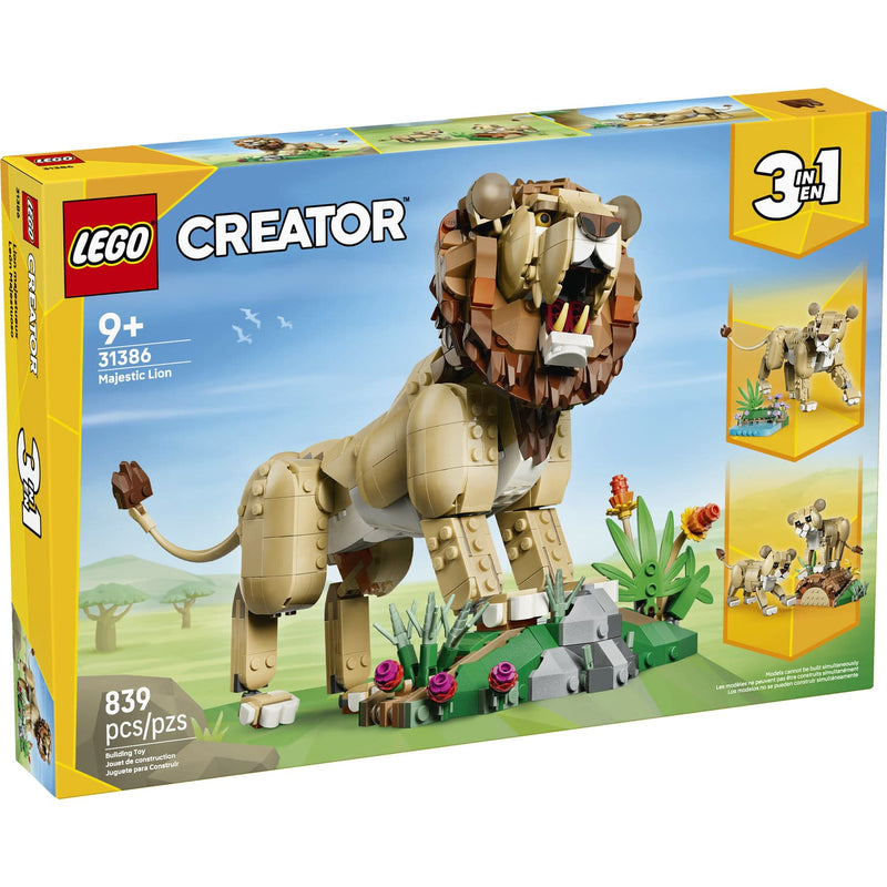 LEGO® Creator 3-in-1 Wild Animals: Majestic Lion Building Set, 839 Pieces