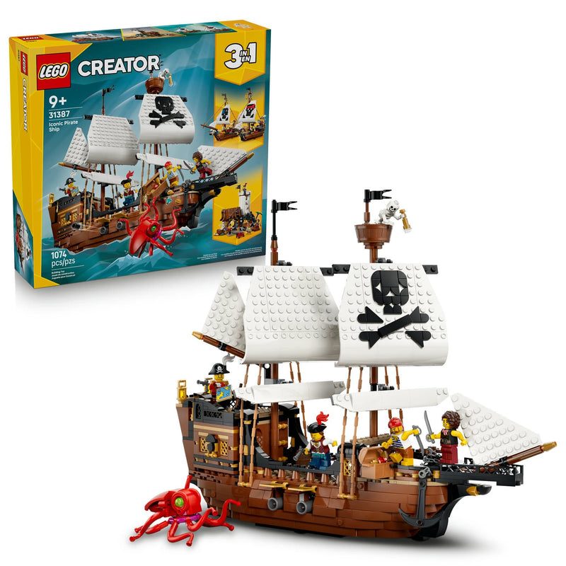 LEGO® Creator 3-in-1 Iconic Pirate Ship Building Set, 1,074 Pieces