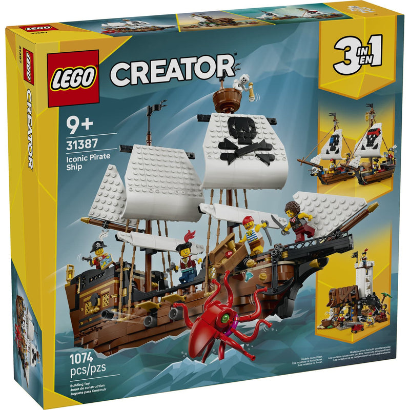 LEGO® Creator 3-in-1 Iconic Pirate Ship Building Set, 1,074 Pieces