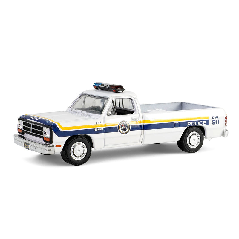 1/64 1990 Dodge Ram D-250 with Utility Trailer, Philadelphia, PA Police Department, Hot Pursuit Hitch & Tow Series 1