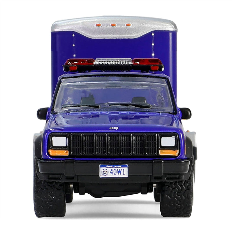 1/64 2001 Jeep Cherokee with Small Cargo Trailer, New York State Police, Hot Pursuit Hitch & Tow Series 1