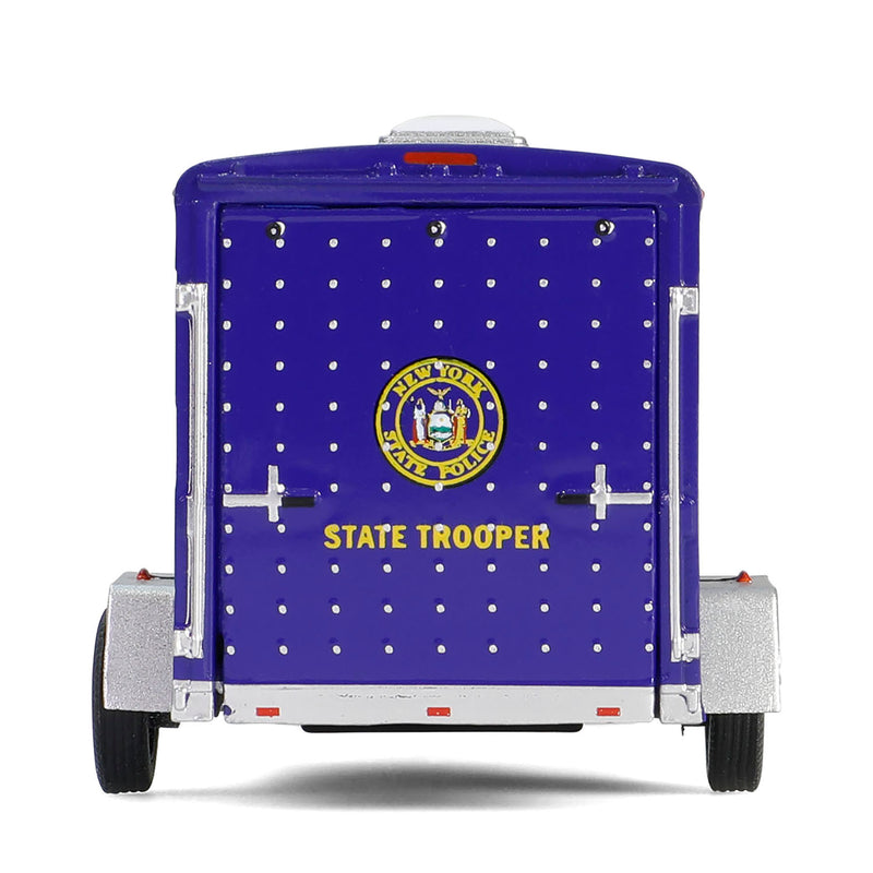 1/64 2001 Jeep Cherokee with Small Cargo Trailer, New York State Police, Hot Pursuit Hitch & Tow Series 1