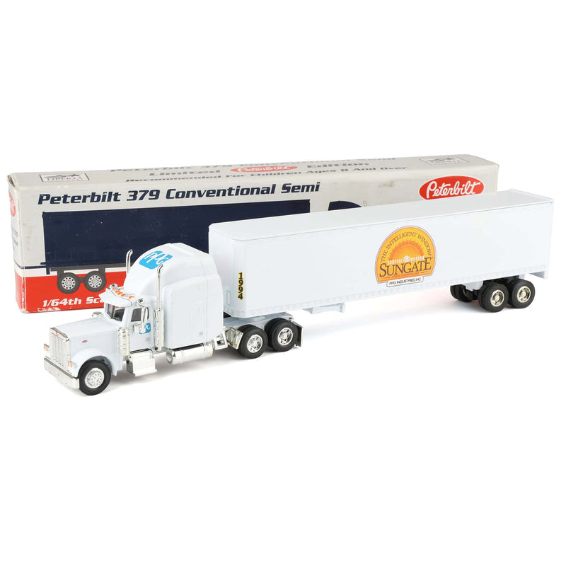 1/64 Peterbilt 379 PPG Semi with Sungate Windows Box Trailer