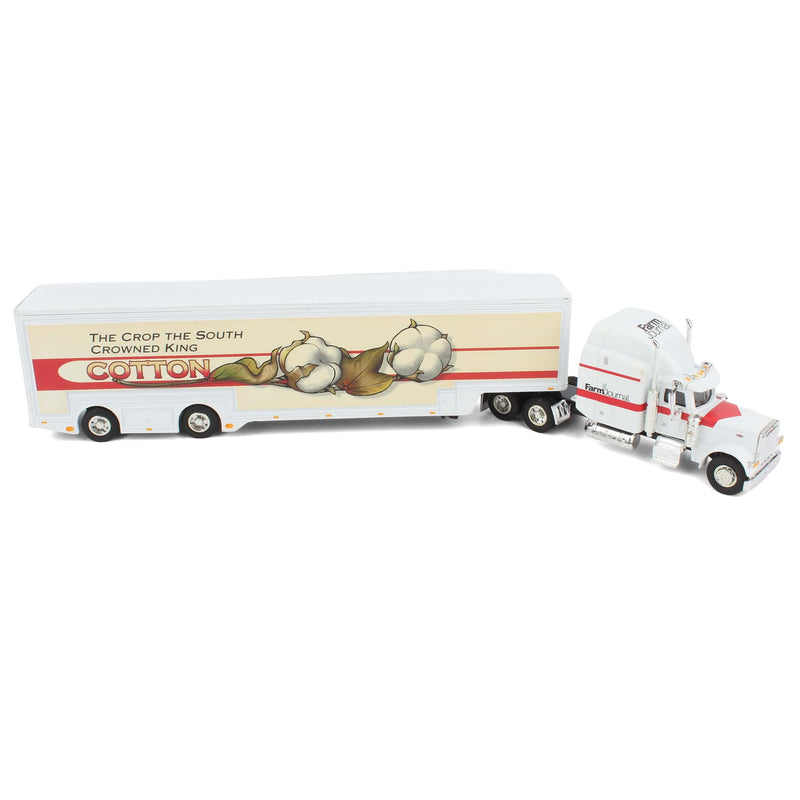 1/64 Peterbilt 379 Semi with Featherlite Drop Bed Trailer Bank by SpecCast, Farm Journal Cotton