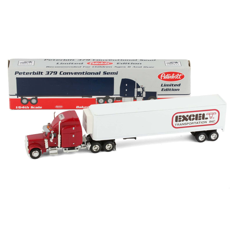 1/64 Peterbilt 379 Conventional Semi Truck & Reefer Trailer by SpecCast, Excel Transportation Inc
