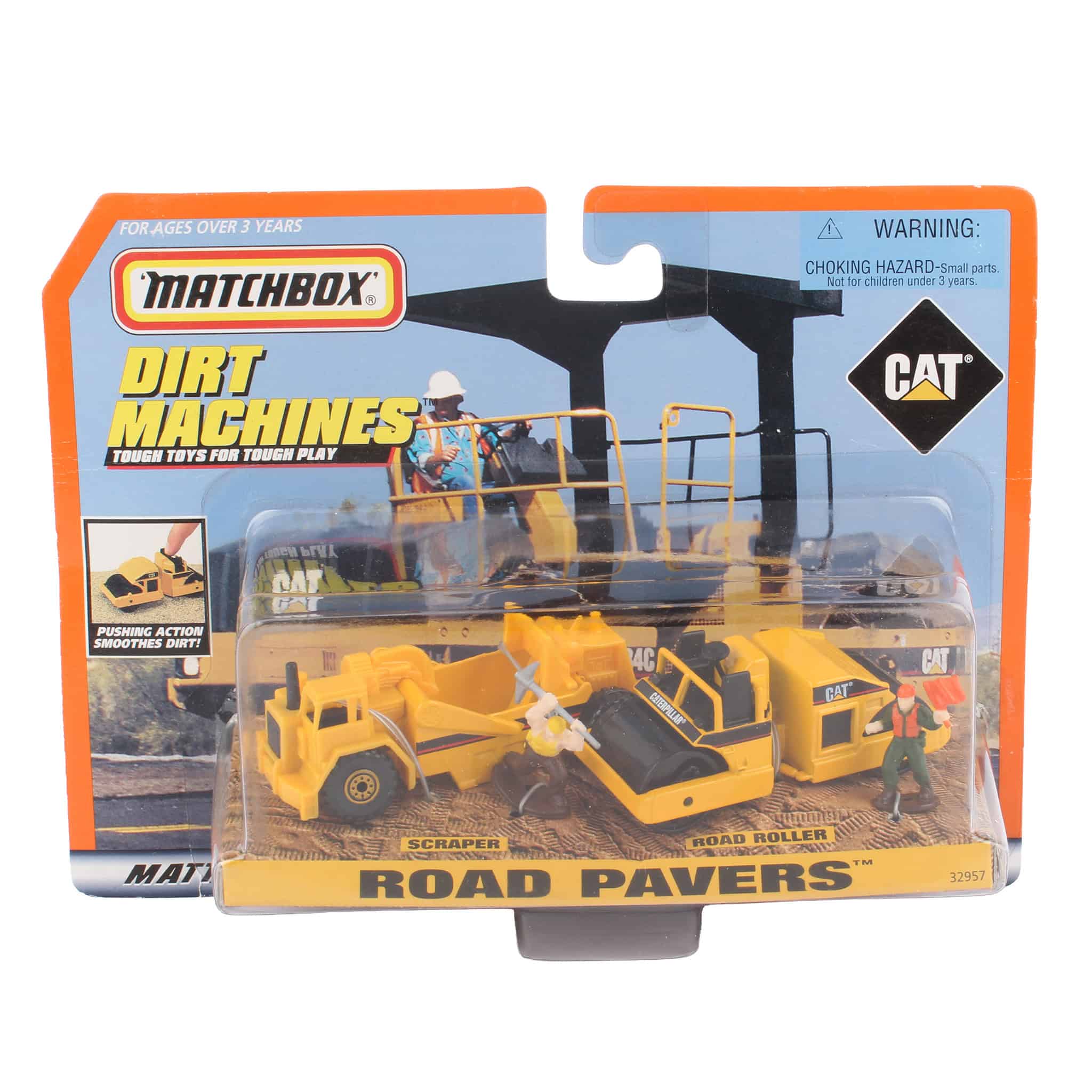 Caterpillar 模型セット ホイールローダー・バックホー・S1106 Matchbox Dirt Machines, CAT Road Pavers, Scraper and Road Roller