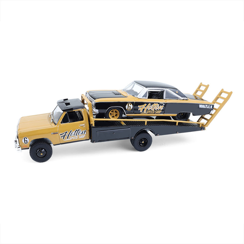 1/64 1985 Dodge Ram D350 Ramp Truck with 1965 Dodge Coronet, Ramchargers, H.D. Trucks Series 26