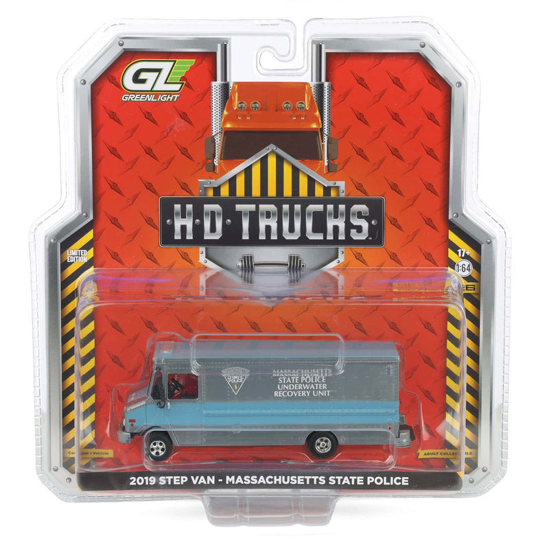 Raw Chase Unit ~ 1/64 2019 Step Van, Massachusetts State Police Underwater Recovery Unit, H.D. Trucks Series 26
