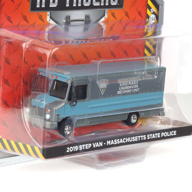 Raw Chase Unit ~ 1/64 2019 Step Van, Massachusetts State Police Underwater Recovery Unit, H.D. Trucks Series 26