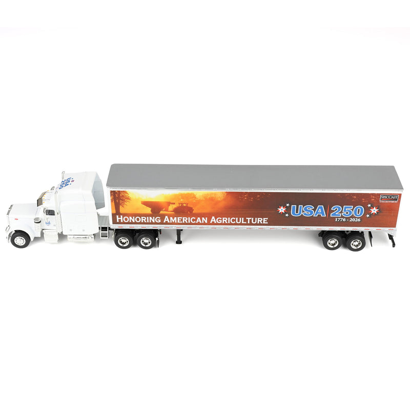 1/64 Peterbilt 379 Semi Truck with Honoring American Agriculture Trailer by SpecCast, USA 250th Anniversary