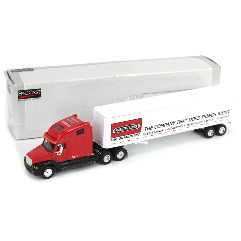1/64 Freightliner C120 Semi Truck with Box Trailer Bank, Limited Edition